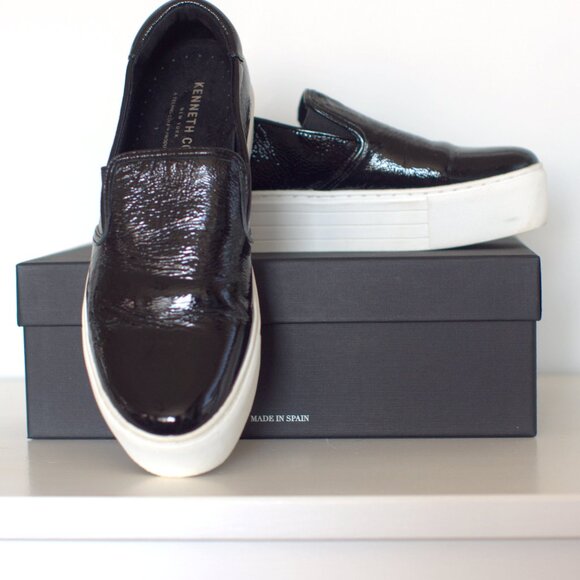 Kenneth Cole New York Patent Leather Slip-On Sneakers - Size 7.5 - Picture 2 of 5